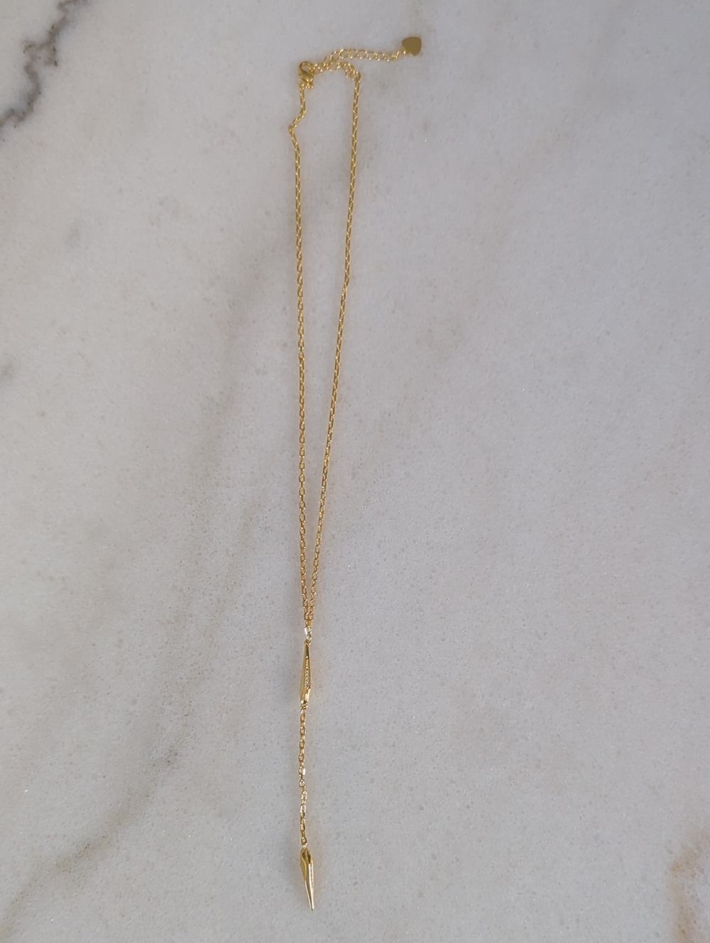NWT Gold Drop Y-Necklace